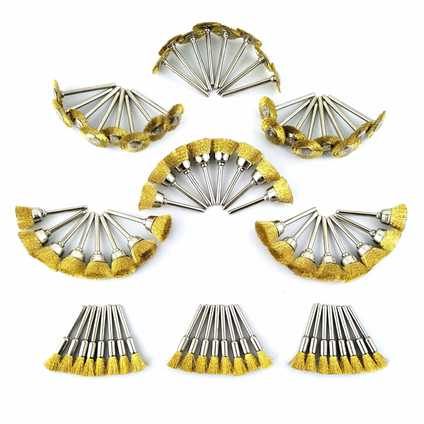 Merryland Szczotka metalowa mosiężna do Dremel 72pcs Circular, Cup and Brush 24pcs Każdy