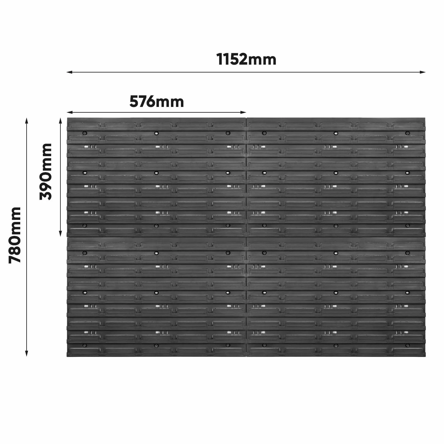 Tablica narzędziowa ścianka warsztatowa 1152 x 780 mm organizer na ściane 38 uchwytów