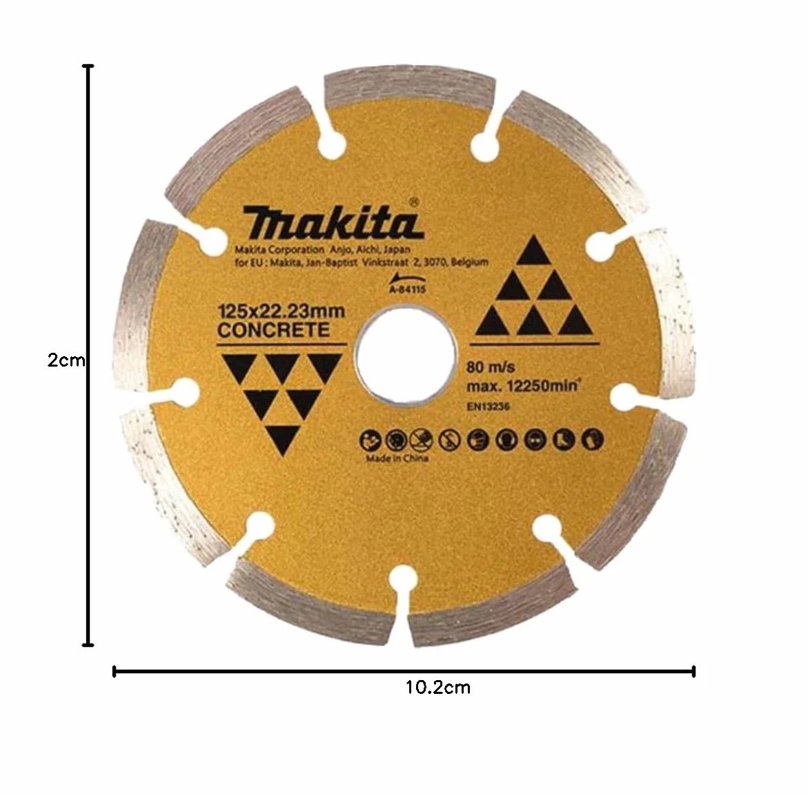 Makita A-84115 tarcza diamentowa 125 mm, niebieska, srebrna