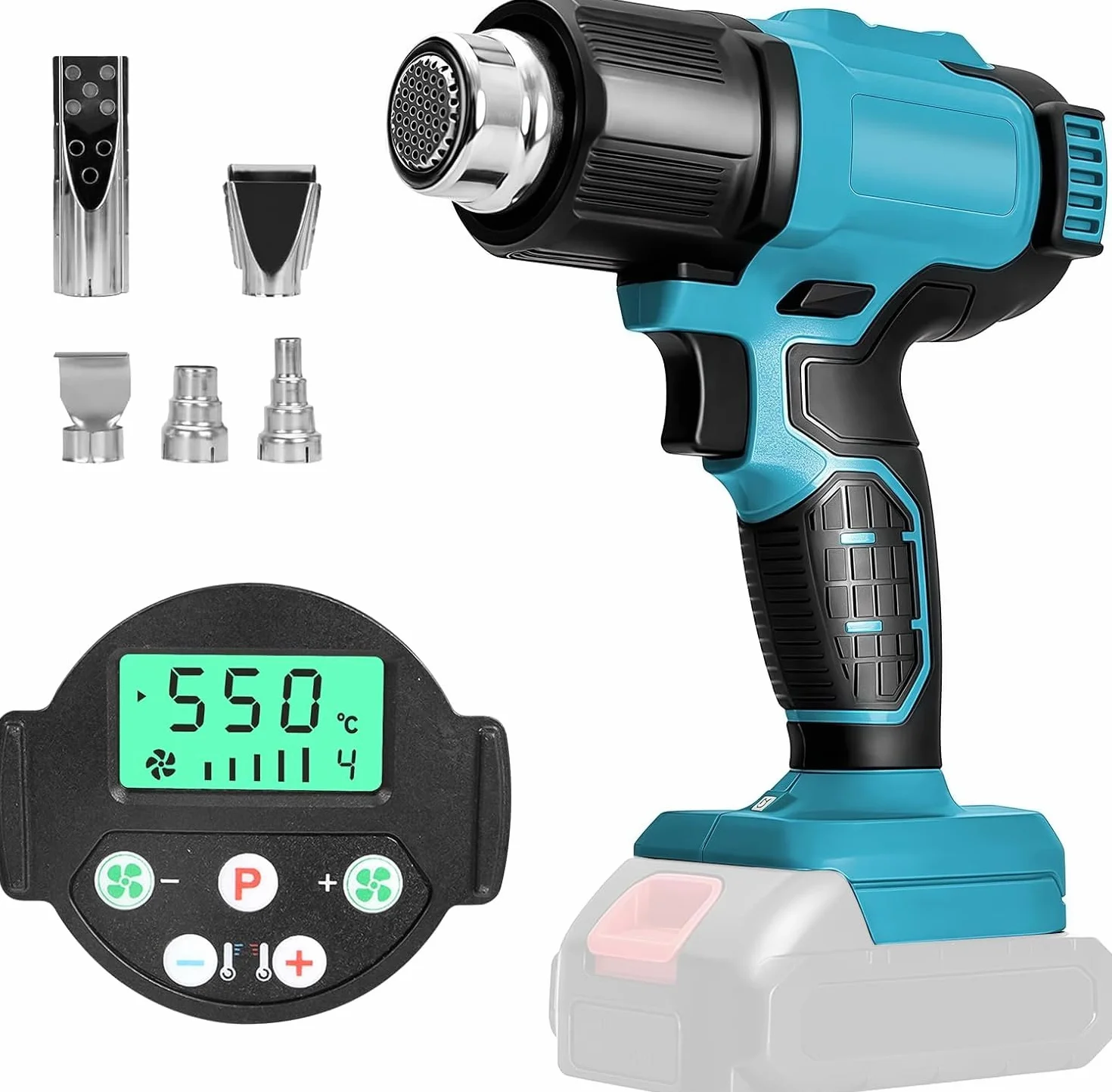 Makita Akumulator do pistoletu na ciepłe powietrze 18 V 550°C 5 dysz LCD