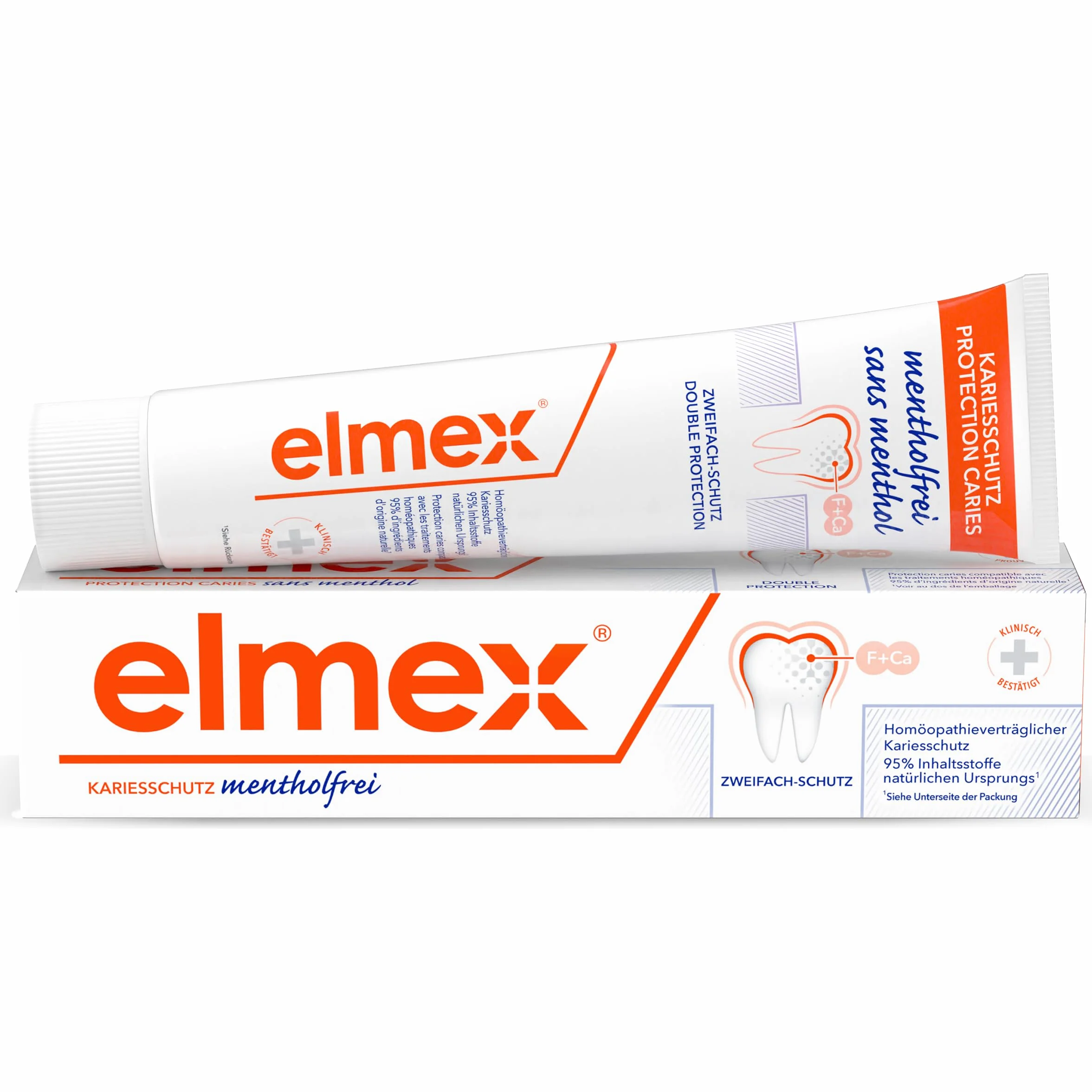 Elmex Bezmentolowa Pasta do Zębów, 75 ml