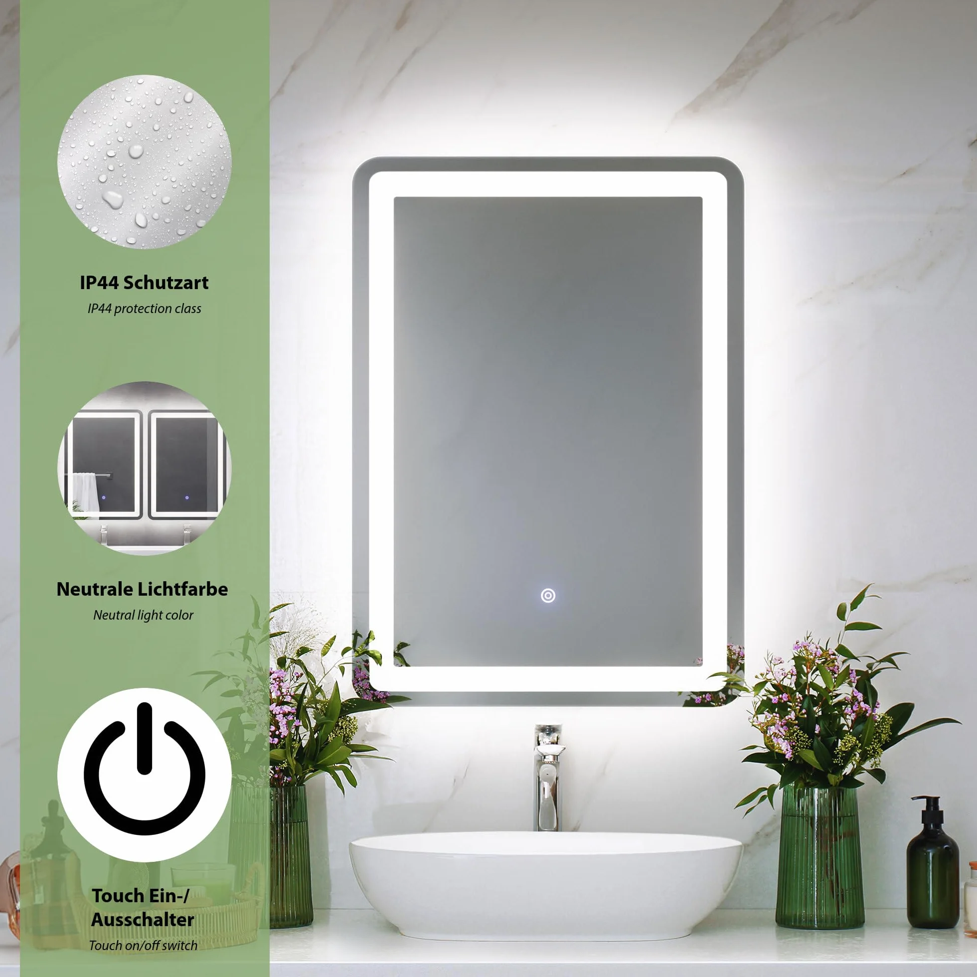 ledscom.de 2 lustra LED BALI z oświetleniem, 50 cm x 70 cm, 1695 lm, biały