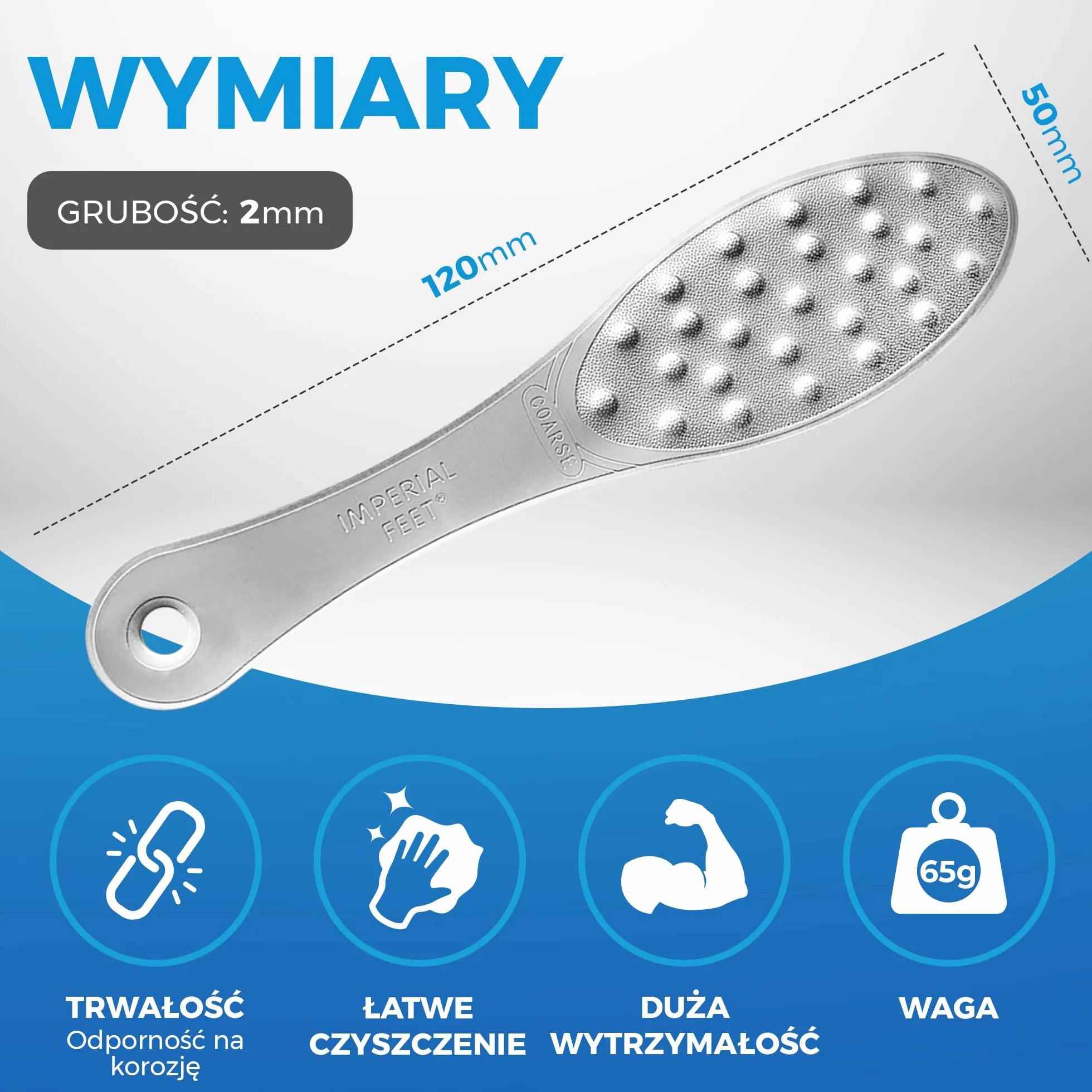 Tarka do Stóp ze Stali Nierdzewnej Dwustronny Pilnik do Stóp Usuwający Odciski i Nagniotki Metalowa Akcesoria do Pedicure