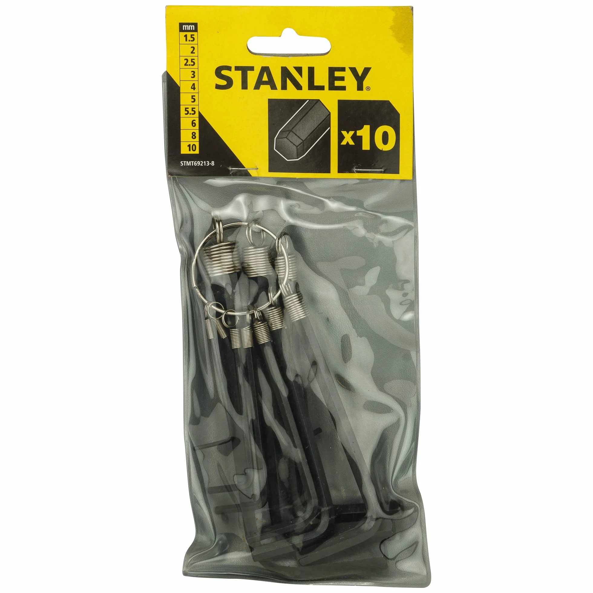 Stanley STMT69213-8 zestaw 10 kluczy imbusowych z pierścieniem