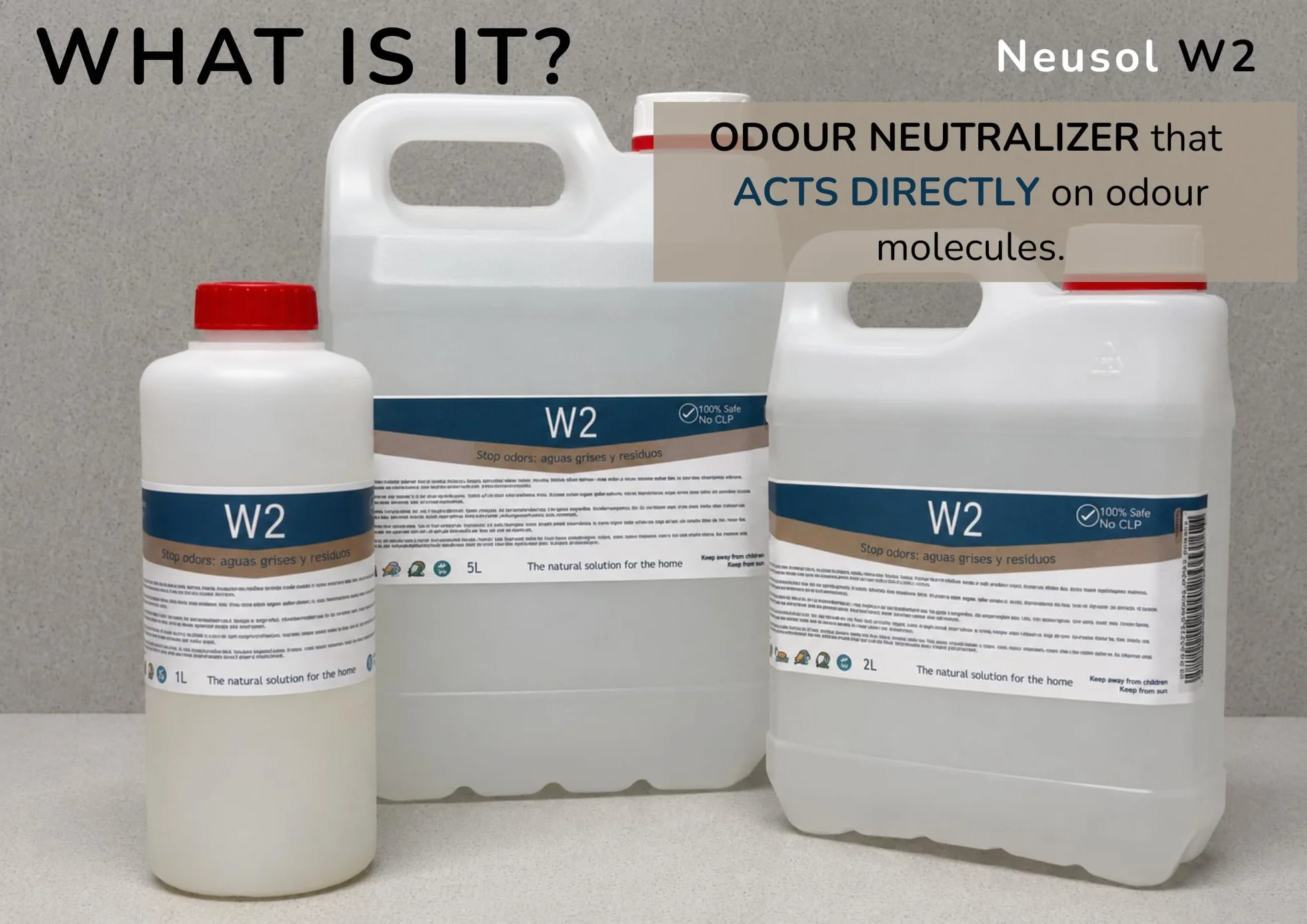 W2 Anti-odor Eliminacja nieprzyjemnych zapachów Błyskawicznie W rurach rynnach spustowych studzienkach kanalizacyjnych Wody resztkowe lub szare Usuwa przykry zapach (2L)