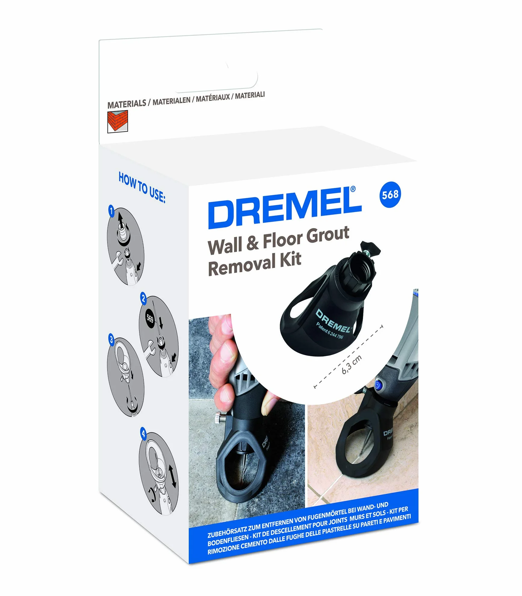 Dremel 568 Nasadka do Usuwania Fug, Czarny