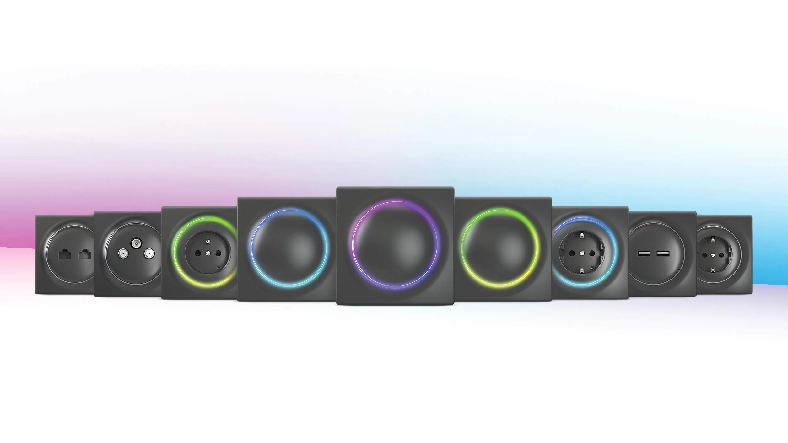 FIBARO Walli Roller Shutter Z-Wave Plus Smart Home podtynkowy przełącznik rolety antracyt FGWREU-111-8