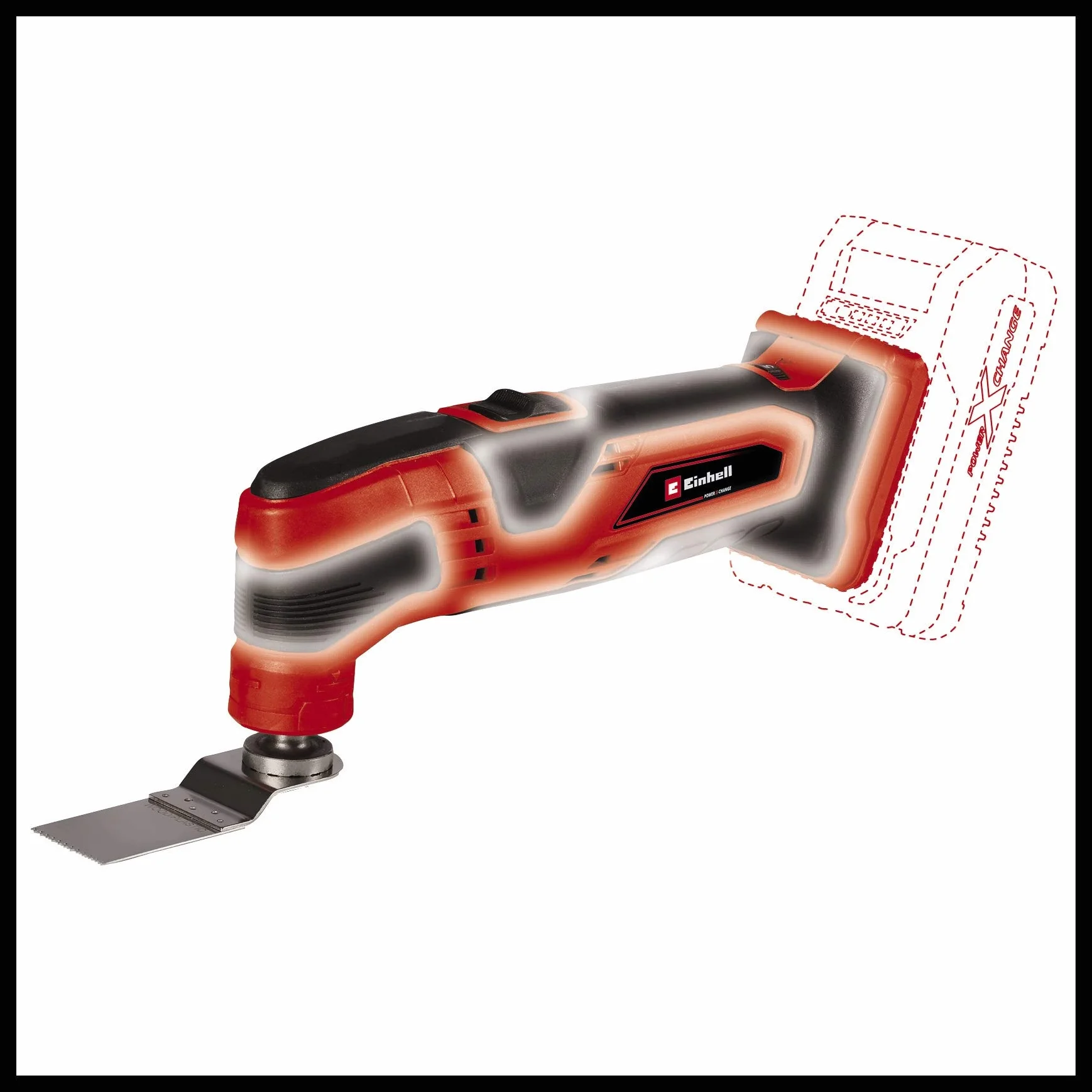 Einhell Akumulatorowe narzędzie wielofunkcyjne TC-MG 18 Li-Solo Power X-Change (Li-ion, 18 V, 11000-20000 min-1, 3,2°, magnetyczny uchwyt narzędziowy, w tym wyposażenia, bez akumulatora i ładowarki)