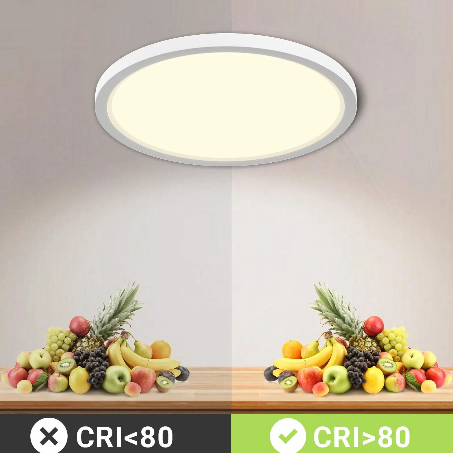 LQWELL Lampa sufitowa LED wodoodporna IP44 50W 4000K 5500LM 600x25mm