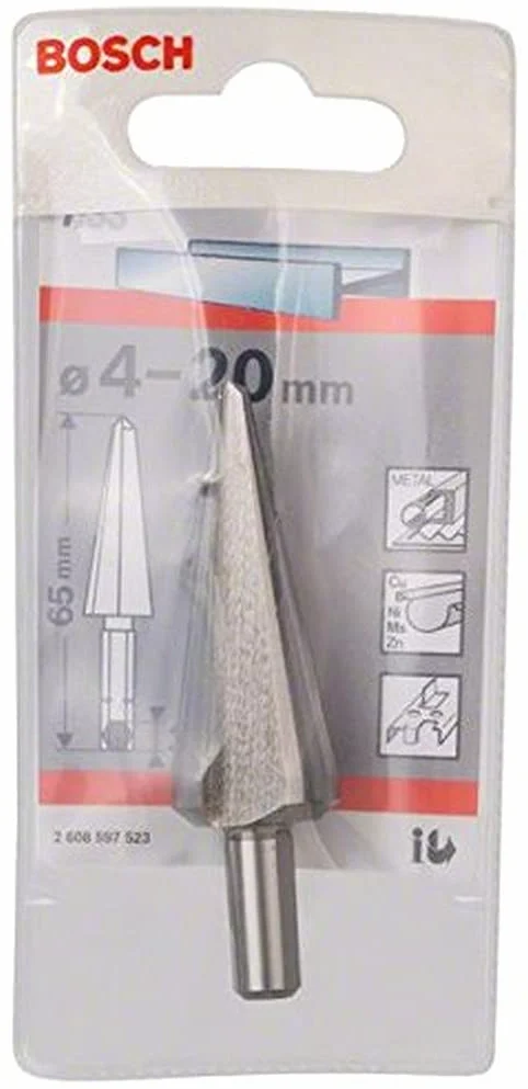Bosch 2608597523 blacha stożkowa, 0 V, srebrna, 4-20 mm