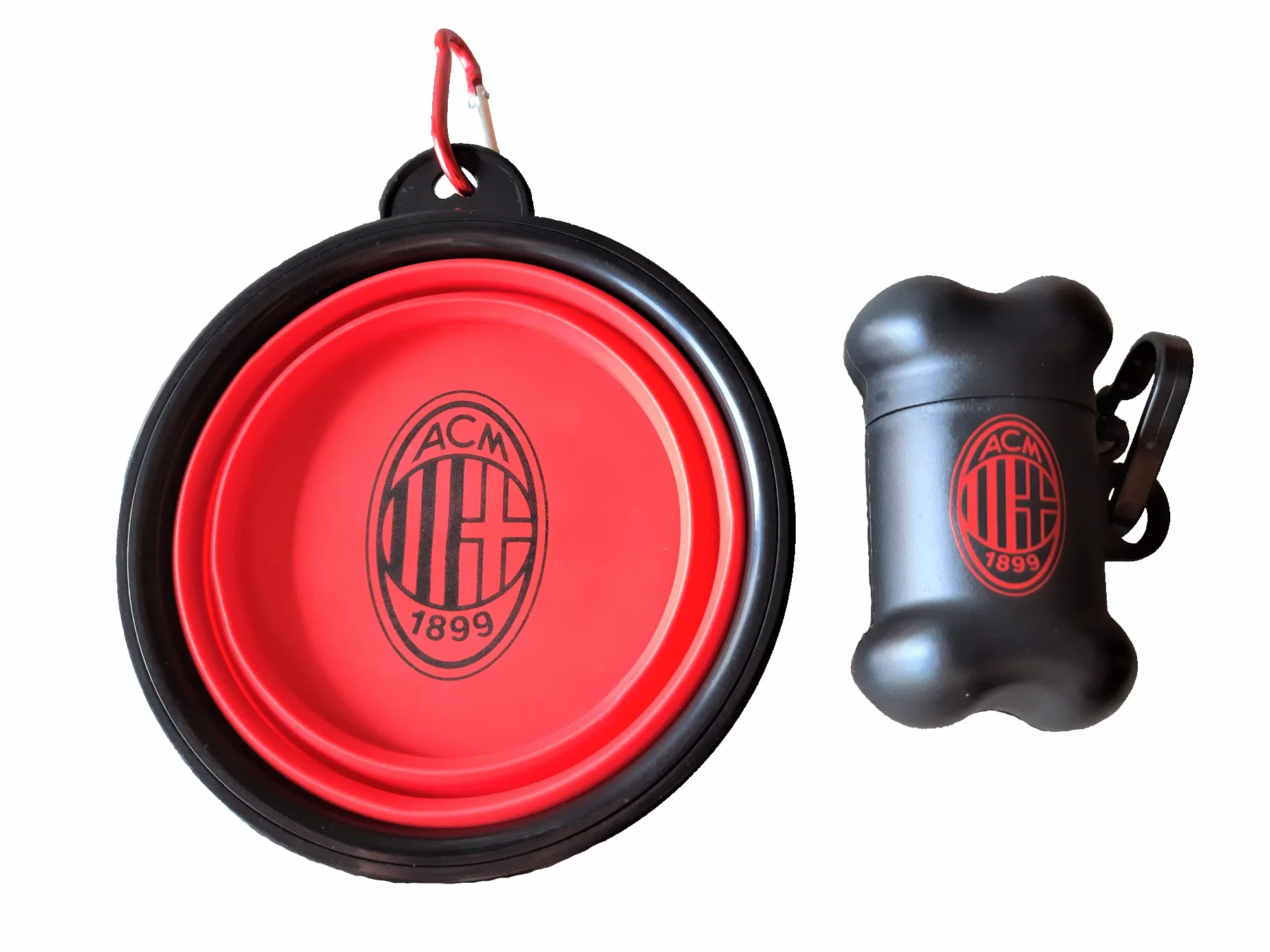 AC Milan AC Milan Petoutsetacmilan Zestaw przenośnych misek i torebek Oficjalny produkt dla dorosłych, czarny, standardowy