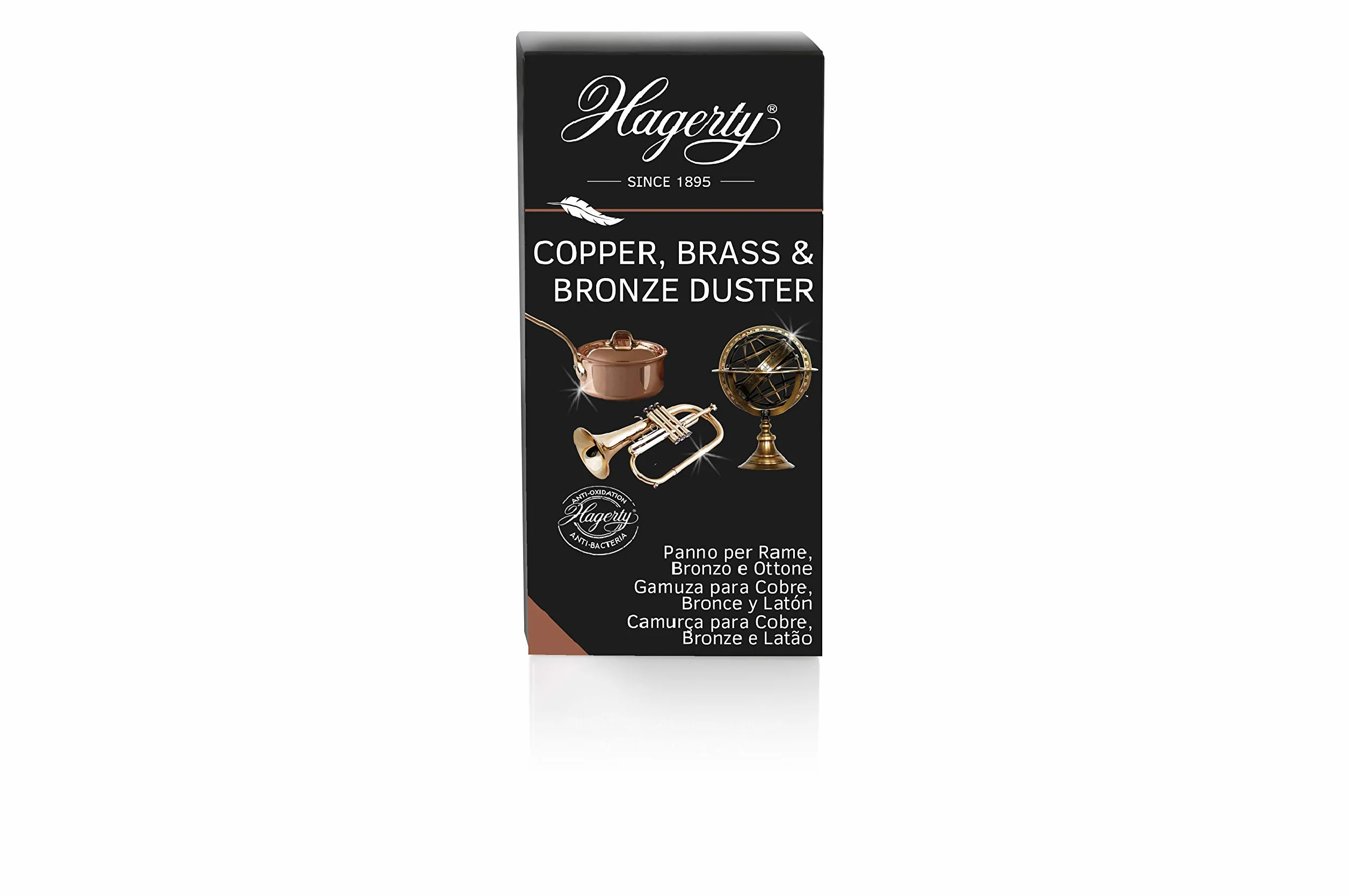 HAGERTY Copper Brass & Bronze Duster I impregnowana ściereczka do polerowania miedzi, brązu i mosiądzu, ochrona przed rdzą, polerowanie wazonów, naczyń, poręczy lub części, dekoracja instrumentów